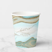 Abstrakter Glitzer Strata Wedding Cheers ID903 Pappbecher (Vorderseite)