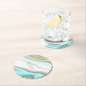 Abstrakter Glitzer Strata Wedding Cheers ID903 Untersetzer (Vor Ort)