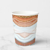 Abstrakter Glitzer Strata Wedding Cheers SW ID903 Pappbecher (Rechts)