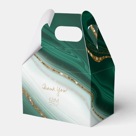 Abstrakter Glitzer Strata Wedding Danke V2 Gr ID90 Geschenkschachtel (Vorderseite)