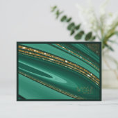 Abstrakter Glitzer Strata Wedding Details Gr ID903 Begleitkarte (Stehend Vorderseite)