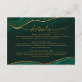 Abstrakter Glitzer Strata Wedding Details Gr ID903 Begleitkarte (Rückseite)