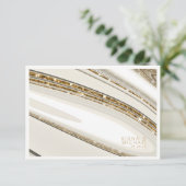 Abstrakter Glitzer Strata Wedding Details - ID903 Begleitkarte (Stehend Vorderseite)
