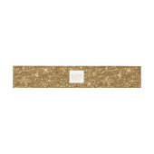 Abstrakter Glitzer Strata Wedding Gold ID903 Einladungsbanderole (Flach)