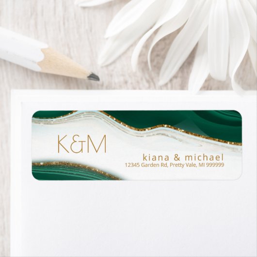 Abstrakter Glitzer Strata Wedding Green ID903 (Insitu)