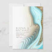 Abstrakter Glitzer Strata Wedding ID903 Einladung (Vorderseite)