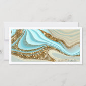 Abstrakter Glitzer Strata Wedding ID903 Save The Date (Vorderseite)