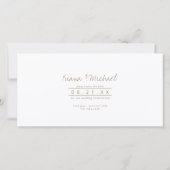 Abstrakter Glitzer Strata Wedding ID903 Save The Date (Rückseite)