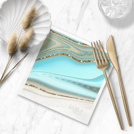 Abstrakter Glitzer Strata Wedding ID903 Serviette