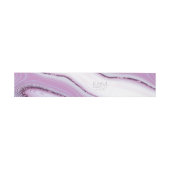 Abstrakter Glitzer Strata Wedding Lilac ID903 Einladungsbanderole (Flach)