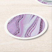Abstrakter Glitzer Strata Wedding Lilac ID903 Runder Pappuntersetzer (Angewinkelt)
