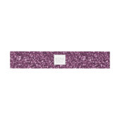 Abstrakter Glitzer Strata Wedding Plum ID903 Einladungsbanderole (Flach)
