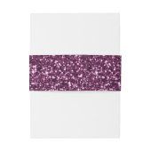 Abstrakter Glitzer Strata Wedding Plum ID903 Einladungsbanderole (Rückseitenbeispiel)