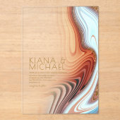 Abstrakter Glitzer Strata Wedding SW ID903 Acryleinladungen (Vorderseite)