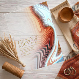 Abstrakter Glitzer Strata Wedding SW ID903 Acryleinladungen