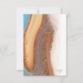 Abstrakter Glitzer Strata Wedding SW ID903 RSVP Karte (Vorderseite)