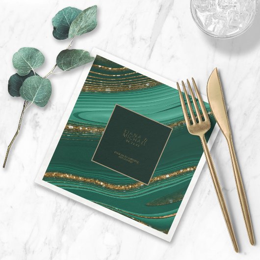 Abstrakter Glitzer Strata Wedding Vielen Dank G ID Serviette