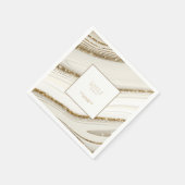 Abstrakter Glitzer Strata Wedding Vielen Dank IV I Serviette (Ecke)