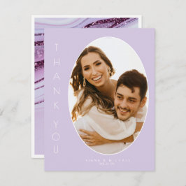 Abstrakter Glitzer Strata Wedding Vielen Dank, Lc Dankeskarte