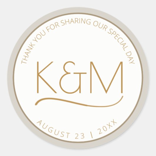 Abstrakter Glitzer Strata Wedding Vielen Dank St I Runder Aufkleber (Vorderseite)