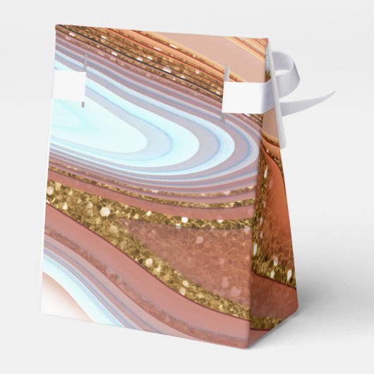 Abstrakter Glitzer Strata Wedding Vielen Dank SW I Geschenkschachtel (Rückseite)