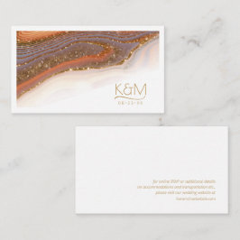 Abstrakter Glitzer Strata Wedding Website SW ID903 Begleitkarte