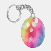 Abstrakter Glow Acrylic Schlüsselanhänger (Vorderseite links)