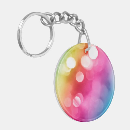 Abstrakter Glow Acrylic Schlüsselanhänger (Vorderseite links)
