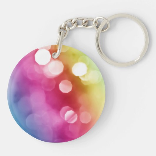 Abstrakter Glow Acrylic Schlüsselanhänger (Rückseite)