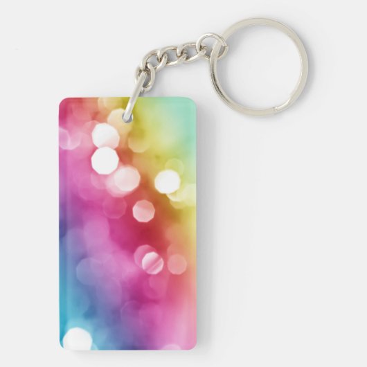 Abstrakter Glow Acrylic Schlüsselanhänger (Rückseite)
