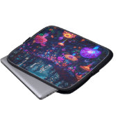 Abstrakter Glowfall-Hain 10' Laptopschutzhülle (Vorne Knopf)