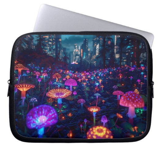 Abstrakter Glowfall-Hain 10' Laptopschutzhülle (Vorderseite)