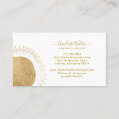 Abstrakter Gold Circle Handmade Schmuck Visitenkarte (Rückseite)