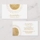 Abstrakter Gold Circle Handmade Schmuck Visitenkarte (Vorne/Hinten)