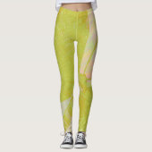 Abstrakter Goldbarren Rosa Violettpastete Leggings (Vorderseite)