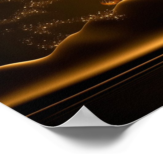 Abstrakter Goldbaum Poster (Ecke)