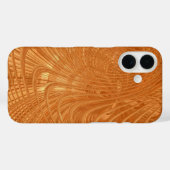 Abstrakter Golden Wavy Art iPhone Case (Rückseite (Horizontal))