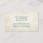 Abstrakter Goldener Baum mit Aquarellkreisen Visitenkarte (Rückseite)