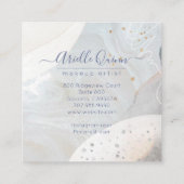 Abstrakter Goldener Glitzer Wasserfarben Makeup Ar Quadratische Visitenkarte (Rückseite)