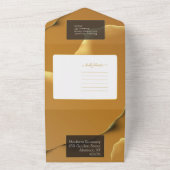 Abstrakter Goldener Himmel All In One Einladung (Außenbereich)