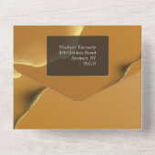 Abstrakter Goldener Himmel All In One Einladung (Rückseite)