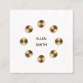 Abstrakter goldener Kreis-Element-Entwurf Quadratische Visitenkarte (Vorderseite)