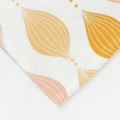 Abstrakter goldener ogee Musterhintergrund Fleecedecke (Ecke)