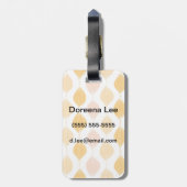 Abstrakter goldener ogee Musterhintergrund Gepäckanhänger (Rückseite vertikal)