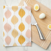 Abstrakter goldener ogee Musterhintergrund Geschirrtuch (Viertel Falte)