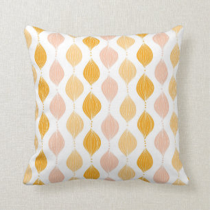 Abstrakter goldener ogee Musterhintergrund Kissen