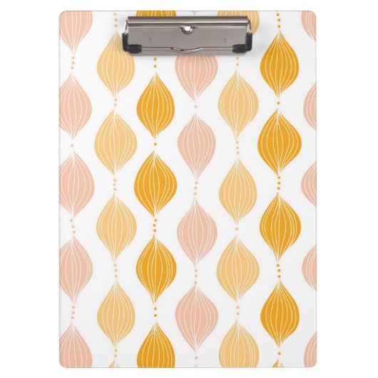 Abstrakter goldener ogee Musterhintergrund Klemmbrett (Vorderseite)