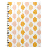 Abstrakter goldener ogee Musterhintergrund Notizblock (Vorderseite)