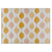 Abstrakter goldener ogee Musterhintergrund Schneidebrett (Vorderseite)