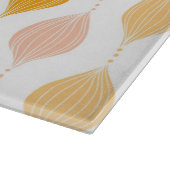 Abstrakter goldener ogee Musterhintergrund Schneidebrett (Ecke)